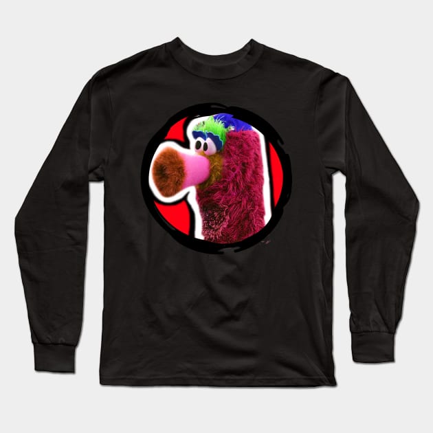 Phillies Phanatic Mascot Long Sleeve T-Shirt by Matildae